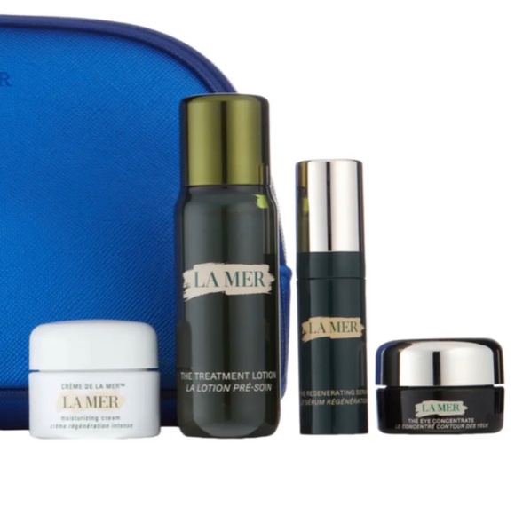 La Mer Creme Regenerating Serum Eye Concentrate Lotion Bag 5 Pc Gift Set NEW - Picture 2 of 11